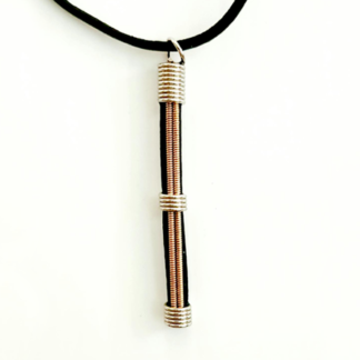 Sam Hyman Guitar String And Leather Pendant